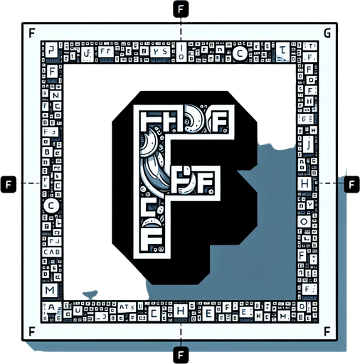 Letter F But Letter A Letter B And Letter C In My Letter F Belly.
Single Game Texture.  In-Game asset.  2d.  Blank background.  High contrast.  No shadows