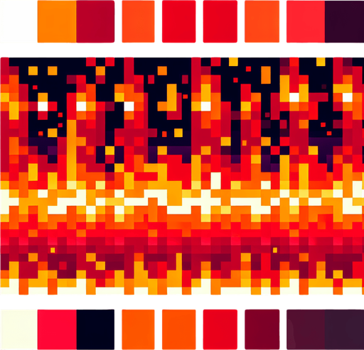 strip of fire. pixelart..
Single Game Texture. In-Game asset. 2d. Blank background. High contrast. No shadows.