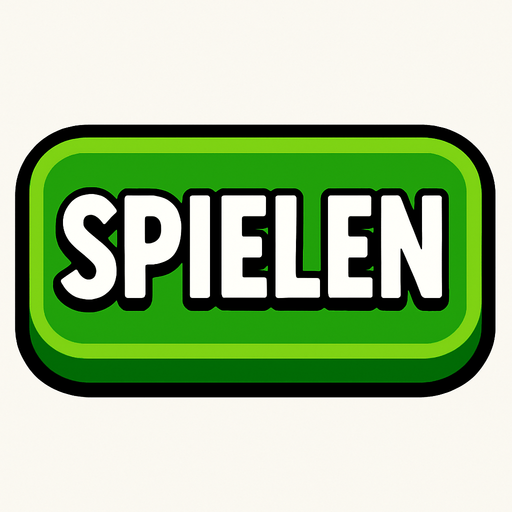 SPIELEN GREEN BUTTON.
In-Game asset.  2d.  High contrast.  No shadows