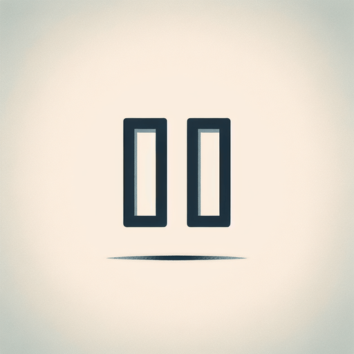 pause button.
Single Game Texture. In-Game asset. 2d. Blank background. High contrast. No shadows.