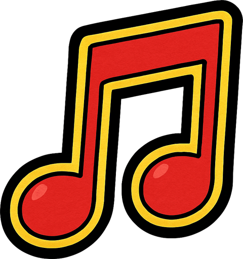 musical_note.
In-Game asset.  2d.  High contrast.  No shadows