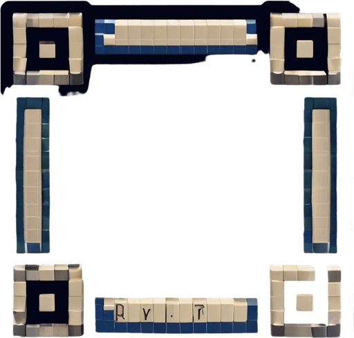 Un jeton de scrabble vide.