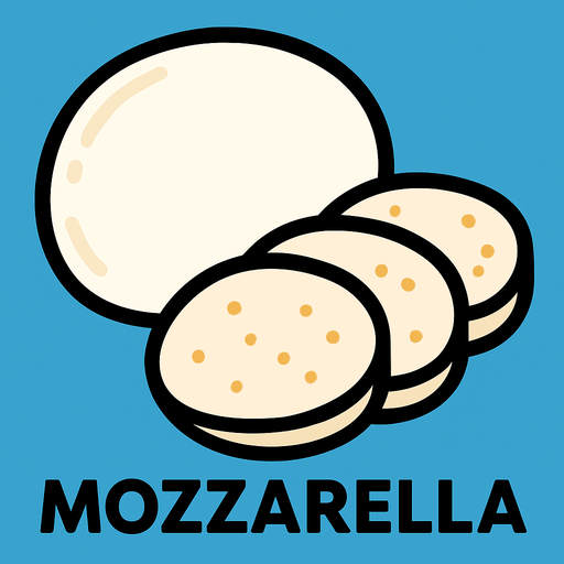 Mozzarella.
In-Game asset.  2d.  High contrast.  No shadows
