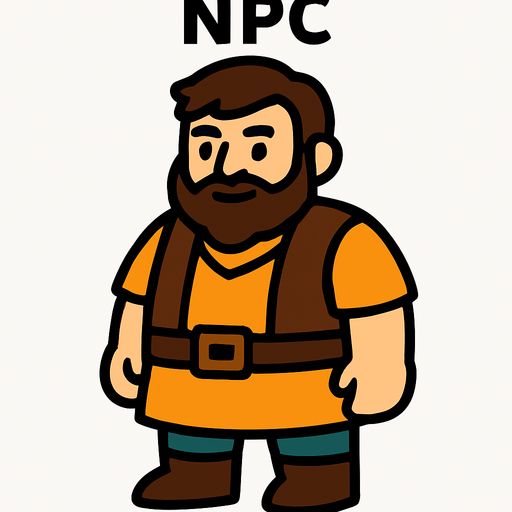 Npc.
In-Game asset.  2d.  High contrast.  No shadows