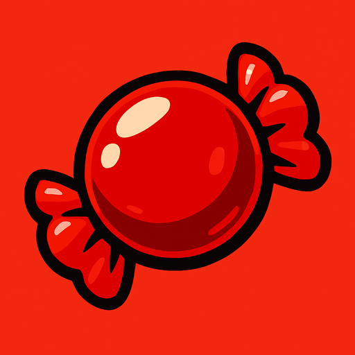 candy red.
In-Game asset.  2d.  High contrast.  No shadows