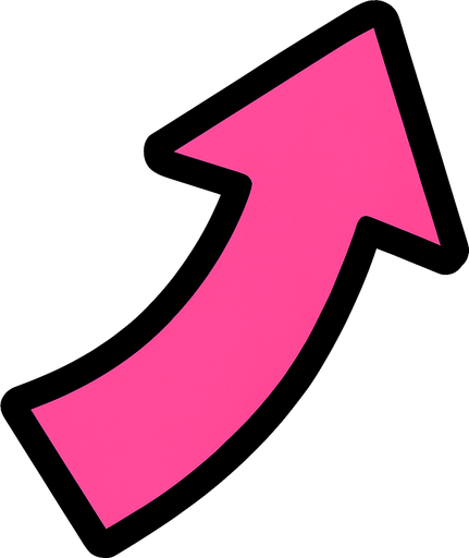 Flèche rose.
In-Game asset.  2d.  High contrast.  No shadows