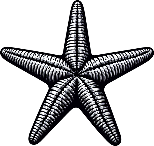 a starfish.
Single Game Texture. In-Game asset. 2d. Blank background. High contrast. No shadows.