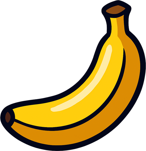 Banana.
In-Game asset.  2d.  High contrast.  No shadows