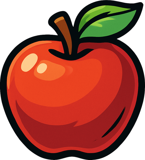 Manzana.
In-Game asset.  2d.  High contrast.  No shadows