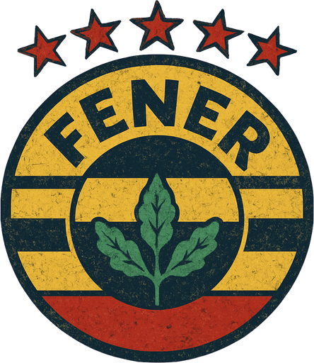 Fenerbahçe logosuna benzer bir logo oluştur ama telif haklarından logonun aynısı olmasın Logoda Fenerbahçe değilde Fener yazsın sadece . Bu logonun üstüne de 5 yıldız koy . retro temada olsun !.
In-Game asset.  2d.  High contrast.  No shadows