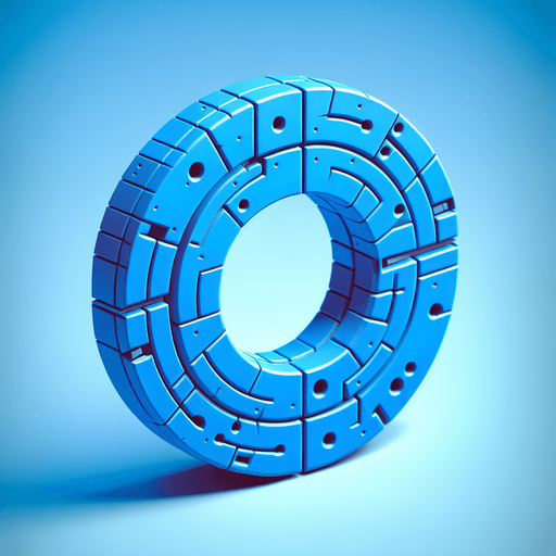 A large letter 'O' as in tic tac toe, coloured blue.
Single Game Texture.  In-Game asset.  2d.  Blank background.  High contrast.  No shadows