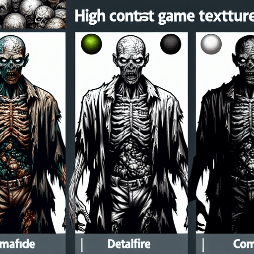 zombie.
Single Game Texture. In-Game asset. 2d. Blank background. High contrast. No shadows.
