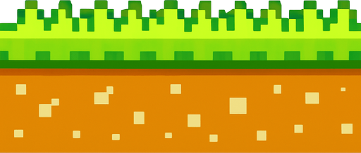 Flappy Bird oyunundaki zemin.
In-Game asset.  2d.  High contrast.  No shadows