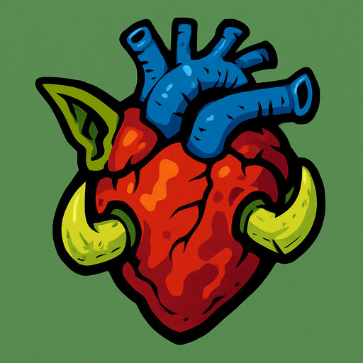 Troll heart.
In-Game asset.  2d.  High contrast.  No shadows