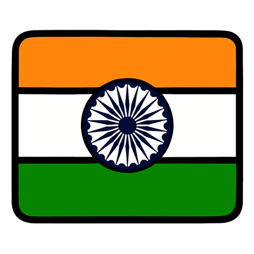india flag.
In-Game asset.  2d.  High contrast.  No shadows