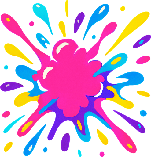 Gum asset to use it as effect of explosion gumbomb. cyberpunk + abstract style .
In-Game asset.  2d.  High contrast.  No shadows