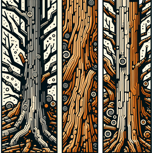 infinite scrolling 2d flat tree trunk.
Single Game Texture. In-Game asset. 2d. Blank background. High contrast. No shadows.