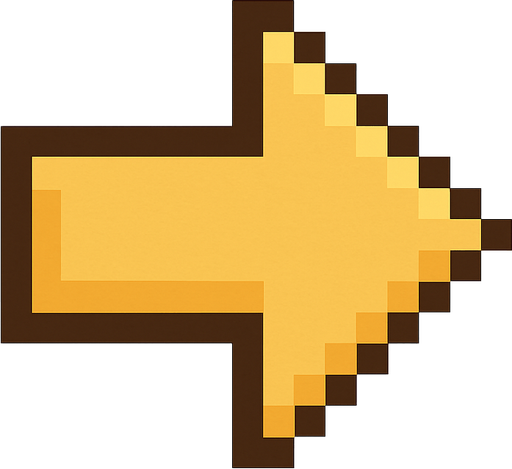 #F3D296 colour small arrow pixel art.
In-Game asset.  2d.  High contrast.  No shadows