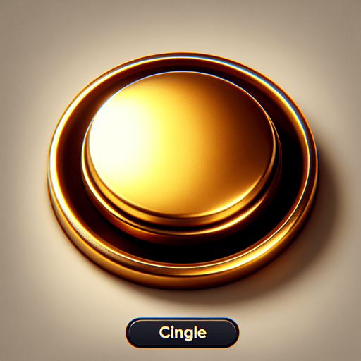 Gold_button_icon.
Single Game Texture.  In-Game asset.  2d.  Blank background.  High contrast.  No shadows