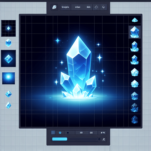 blue light crystal.
Single Game Texture.  In-Game asset.  2d.  Blank background.  High contrast.  No shadows