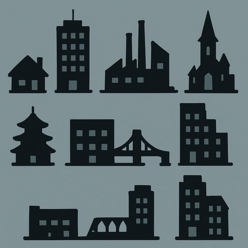Building silhouettes.
In-Game asset