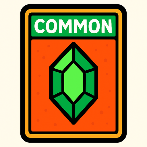 common card.
In-Game asset.  2d.  High contrast.  No shadows