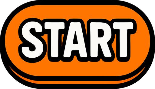 Boton de start.
In-Game asset.  2d.  High contrast.  No shadows