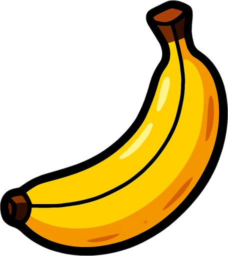 Muz,banana.
In-Game asset.  2d.  High contrast.  No shadows