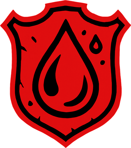blood shield.
In-Game asset.  2d.  High contrast.  No shadows