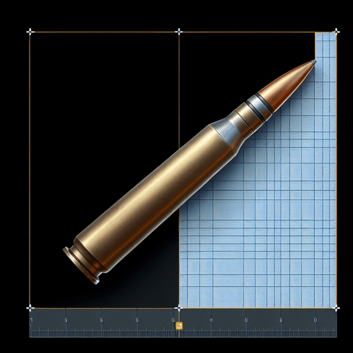 Патрон винтовки.
Single Game Texture. In-Game asset. 2d. Blank background. High contrast. No shadows.