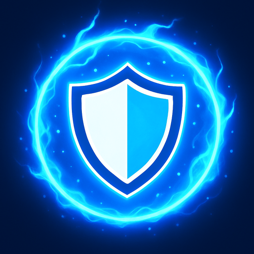 shield icon inside of a blue energy 
bubble.
In-Game asset.  2d.  High contrast.  No shadows