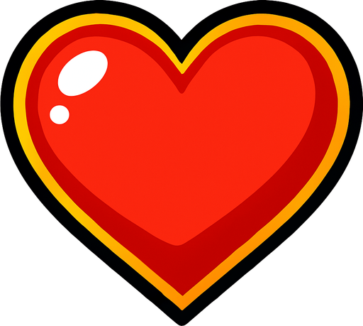 heart.
In-Game asset.  2d.  High contrast.  No shadows