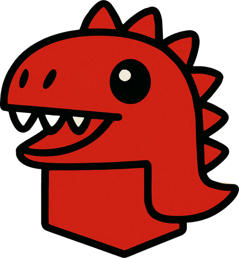 child roblox hat dinosaur red.
In-Game asset.  2d.  High contrast.  No shadows