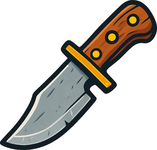 knife.
In-Game asset.  2d.  High contrast.  No shadows
