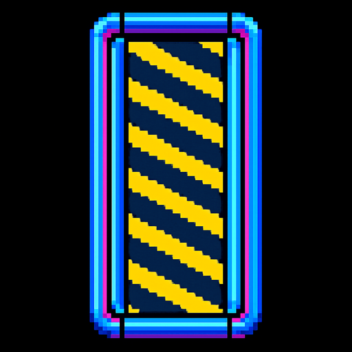 A section of conveyor belt. Overhead view view looking down. 80s arcade machine graphics..
In-Game asset.  2d.  High contrast.  No shadows