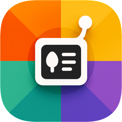 Modern App Store icon, high definition, square with rounded corners, for a game titled "Color Name Generator" and with the description "Type your name and discover your personalized four-color palette generated uniquely from your input.". No text on icon!