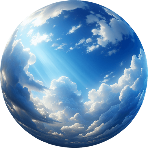 Daytime sky.
Single Game Texture.  In-Game asset.  2d.  Blank background.  High contrast.  No shadows