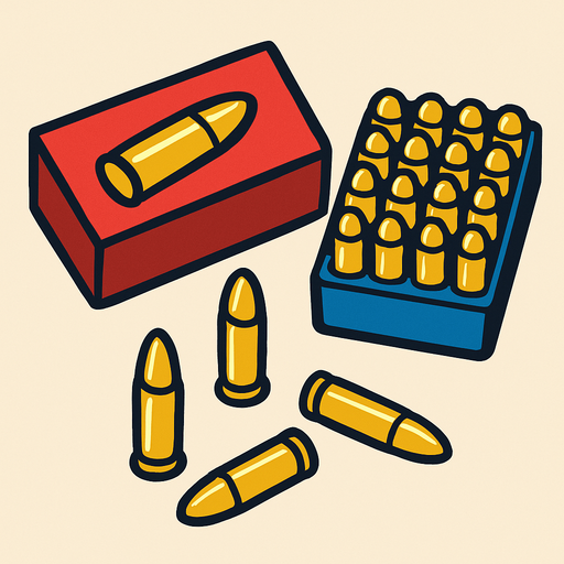 Bullet Supplie in a bird eye's view.
In-Game asset.  2d.  High contrast.  No shadows