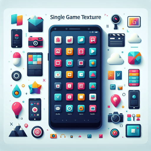Телефон с приложениями.
Single Game Texture. In-Game asset. 2d. Blank background. High contrast. No shadows.