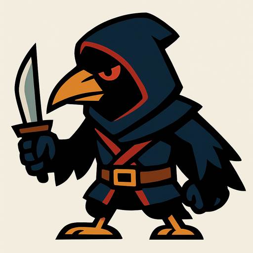 2d assassin bird.
In-Game asset.  2d.  High contrast.  No shadows