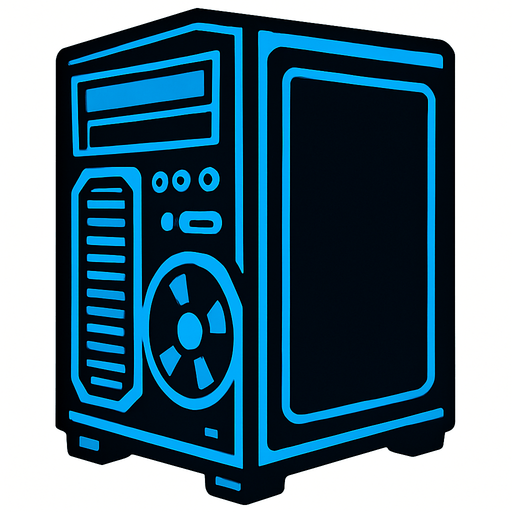 PC Case.
In-Game asset.  2d.  High contrast.  No shadows