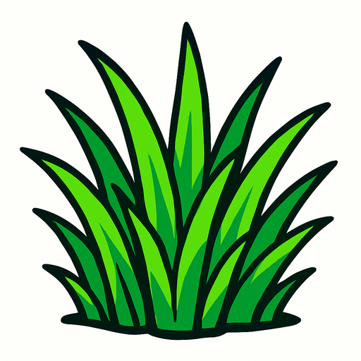 grass.
In-Game asset.  2d.  High contrast.  No shadows