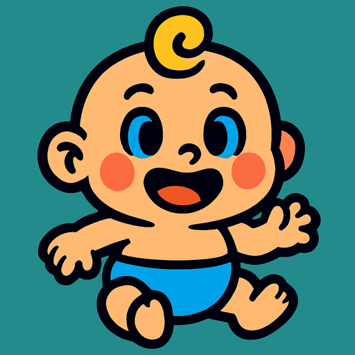 baby.
In-Game asset.  2d.  High contrast.  No shadows