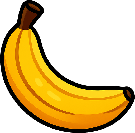 banana.
In-Game asset.  2d.  High contrast.  No shadows