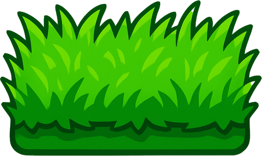 Full green ground.
In-Game asset.  2d.  High contrast.  No shadows