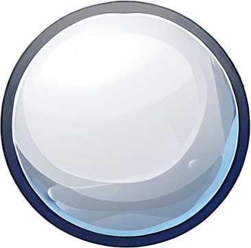 Bright white and gray bubble