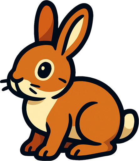 Rabbit.
In-Game asset.  2d.  High contrast.  No shadows