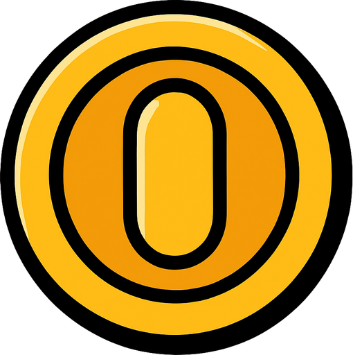 coin.
In-Game asset.  2d.  High contrast.  No shadows