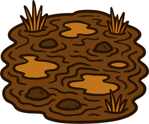 ביצה טובענית בצבעי חום.
In-Game asset.  2d.  High contrast.  No shadows