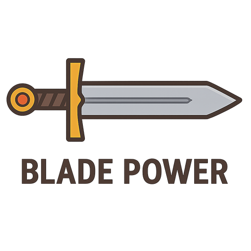 Blade Power . No background. Transparent background. Blank background. No shadows. 2d. In-Game asset. flat